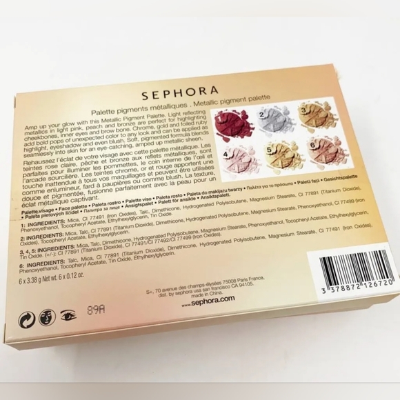 Sephora Collection Metallic Pigment Palette Makeup Limited Edition; BNIB - Picture 4 of 7